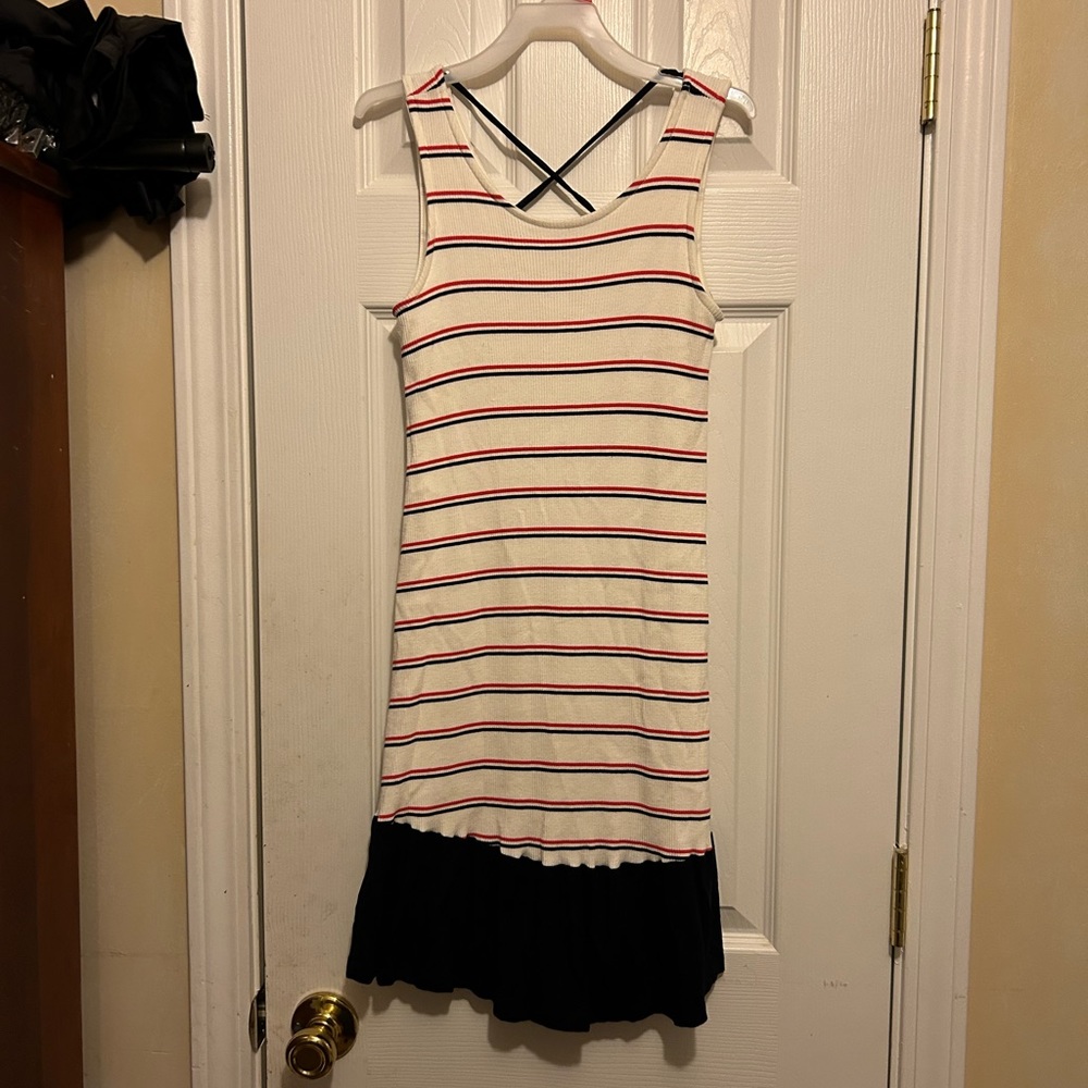 Gilli Striped Strappy Swing Dress👗Sz Small